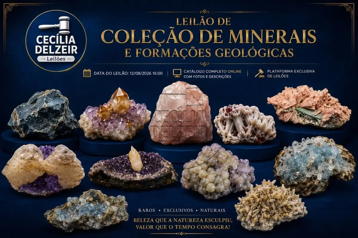 LOTE 001 - Coleção Exclusiva de Minerais e Formações Geológicas
